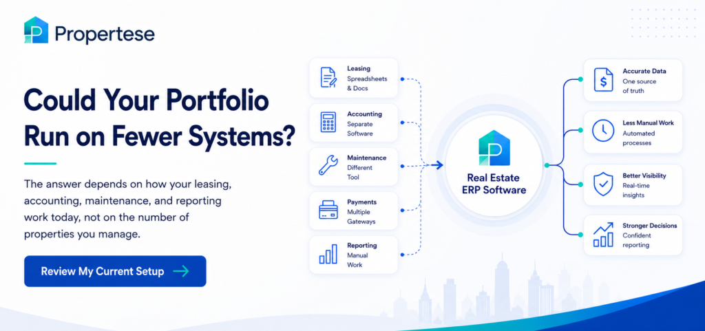 Run your portfolio on a single real estate erp software